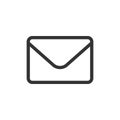 Mail envelope icon in flat style. Receive email letter spam vector illustration on white isolated background. Mail communication Royalty Free Stock Photo