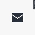 Mail, envelope icon, flat style sign for mobile concept and web design Royalty Free Stock Photo