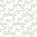 Mail envelope icon seamless pattern background. Email message vector illustration. Mailbox e-mail symbol pattern. eps10