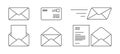 mail correspondence envelope icon set