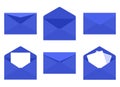 Mail envelope icon set