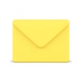 Mail envelope incoming message new letter notification yellow email information 3d icon vector Royalty Free Stock Photo