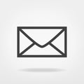 Mail envelope letter flat icon vector isolated -