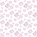 Mail envelope seamless pattern background. Business concept vector illustration. Email symbol pattern. Royalty Free Stock Photo