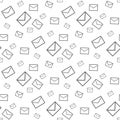 Mail envelope seamless pattern background. Business concept vector illustration. Email symbol pattern. Royalty Free Stock Photo