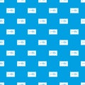 Mail envelope with a stamp pattern seamless blue Royalty Free Stock Photo