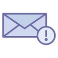 Mail error, message error Isolated Vector icon which can easily modify or edit