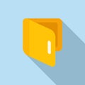 Mail folder icon flat vector. Contact interface