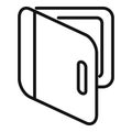 Mail folder icon outline vector. Contact interface