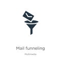 Mail funneling icon vector. Trendy flat mail funneling icon from multimedia collection isolated on white background. Vector