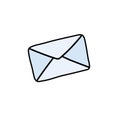 Mail icon in cartoon style. Letter in envelope isolated element Royalty Free Stock Photo