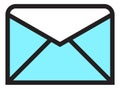 Mail icon. Closed envelope symbol. Letter sign