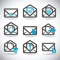 Mail icon design vector illustration eps10 graphic Royalty Free Stock Photo