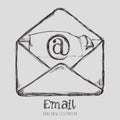 Mail icon design vector illustration eps10 graphic Royalty Free Stock Photo