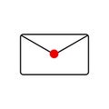 Mail icon. Envelope sign. Email icon. Letter. Mailbox. Contact form. Important message. Important letter. Add to Royalty Free Stock Photo