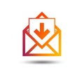 Mail icon. Envelope symbol. Inbox message sign. Royalty Free Stock Photo