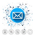 Mail icon. Envelope symbol. Message sign. Royalty Free Stock Photo