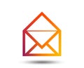 Mail icon. Envelope symbol. Message sign. Royalty Free Stock Photo