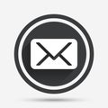 Mail icon. Envelope symbol. Message sign. Royalty Free Stock Photo