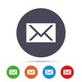 Mail icon. Envelope symbol. Message sign. Royalty Free Stock Photo