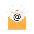 Mail Icon, Envelope Icon Vector. Mailing, envelope illustration. Internet letter, mail icon. Opened email. Royalty Free Stock Photo