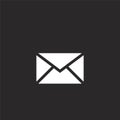 mail icon. Filled mail icon for website design and mobile, app development. mail icon from filled contact and communication