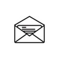 Mail icon Flat line illustration Royalty Free Stock Photo