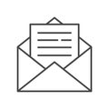 Mail icon line style. Message symbol, email correspondence