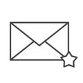 Mail icon line style. Message symbol, email correspondence