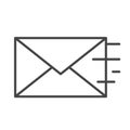 Mail icon line style. Message symbol, email correspondence