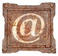 Mail icon old metal.