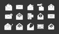 Mail icon set grey vector Royalty Free Stock Photo