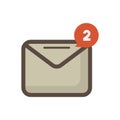 mail icon. Vector illustration decorative design Royalty Free Stock Photo