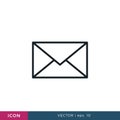 Mail Icon Vector Logo Design Template. Envelope Icon. Royalty Free Stock Photo