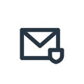 mail icon vector from security concept. Thin line illustration of mail editable stroke. mail linear sign for use on web and mobile Royalty Free Stock Photo
