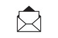 Mail icon vector sign. Letter envelope symbol. Message send to address illustration Royalty Free Stock Photo