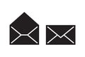 Mail icon vector sign. Letter envelope symbol. Message send to address illustration Royalty Free Stock Photo