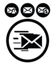 Mail icons Royalty Free Stock Photo