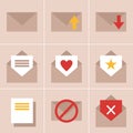 Mail icons Royalty Free Stock Photo