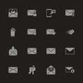 Mail - Flat Vector Icons Royalty Free Stock Photo