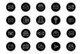 Mail icons set. Mailing outline icons. Mail envelope symbol. Detailed outline mailing icon. Contact us sign. Business symbol set