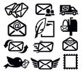 Mail icons Royalty Free Stock Photo