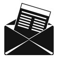 Mail invitation icon, simple style