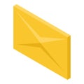 Mail letter icon, isometric style Royalty Free Stock Photo