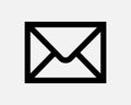 Mail Line Icon Email Envelope Message Letter Post Postal Communication Newsletter Correspondence Business App Vector Symbol Sign Royalty Free Stock Photo