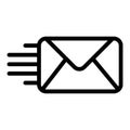 Mail line icon. Envelope illustration isolated on white. Email outline style design, designed for web and app. Eps 10. Royalty Free Stock Photo