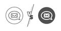 Mail line icon. Messenger communication sign. Vector