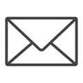 Mail line icon, web and mobile, letter sign Royalty Free Stock Photo