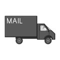 Mail machine.Mail and postman single icon in monochrome style vector symbol stock illustration web.