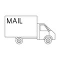 Mail machine.Mail and postman single icon in outline style vector symbol stock illustration web.